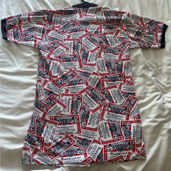 NWOT Vintage Budweiser ringer tee shirt size Large (fit Medium) rare retro 70s - Picture 3 of 5